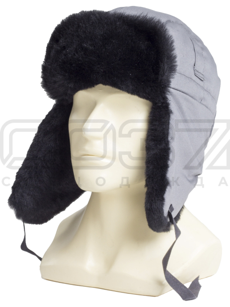 Шапка-ушанка Полюс цв.серый тк.антистатик 1